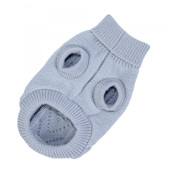 Grey Cable Knit Dog Sweater richpaw.co.uk/